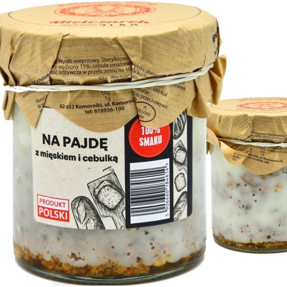 Mielczarek NA PAJDĘ Z MIĘSKIEM I CEBULKĄ a la smalec smalczyk 300G 0,3KG KRÓTKA DATA